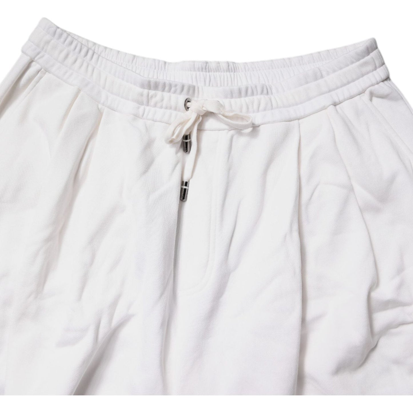 Dolce & Gabbana White Cotton Cargo Bermuda Sweatshorts Shorts PAN75754-56