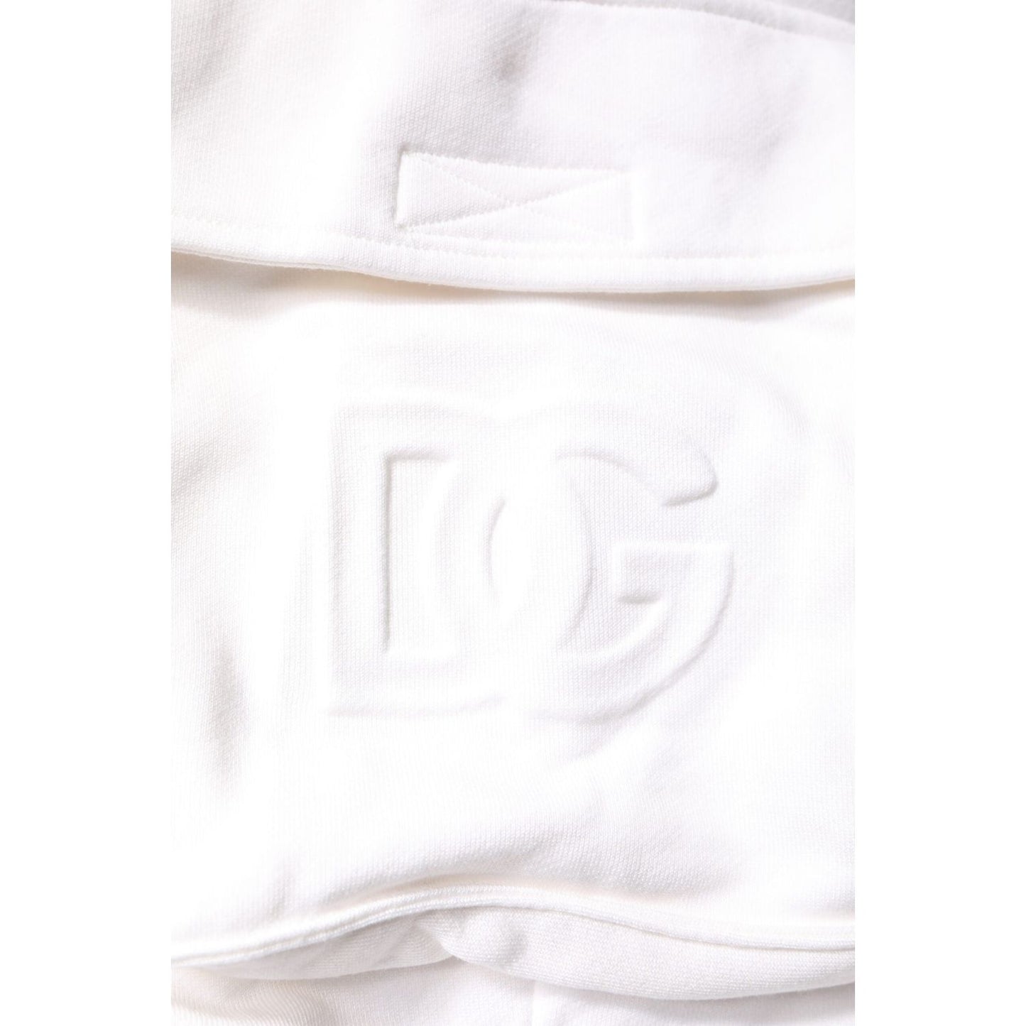 Dolce & Gabbana White Cotton Cargo Bermuda Sweatshorts Shorts PAN75754-56