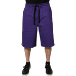 Dolce & Gabbana Purple Cotton Men Bermuda Sweatshorts Shorts PAN75761-48