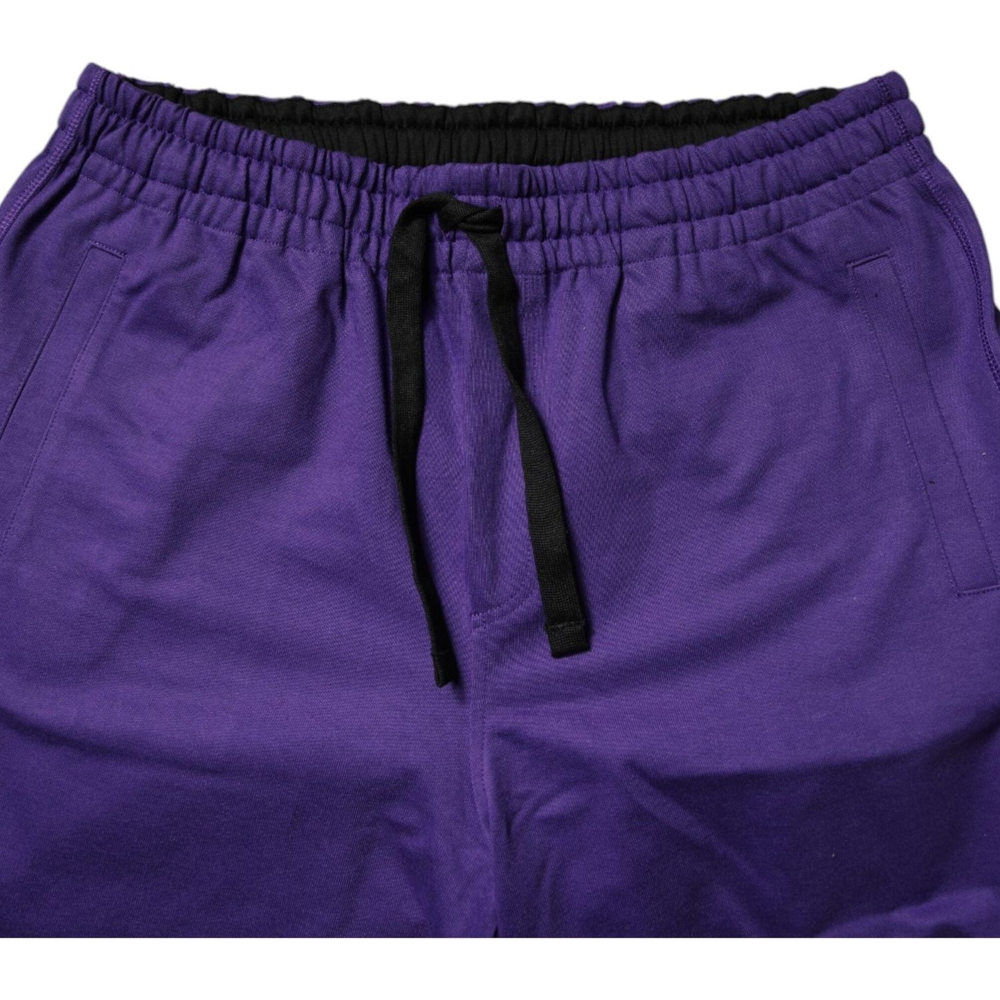 Dolce & Gabbana Purple Cotton Men Bermuda Sweatshorts Shorts PAN75761-48