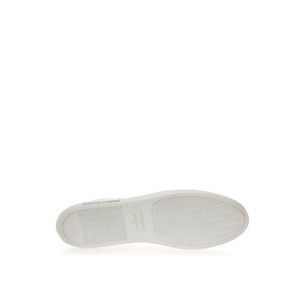 Roberto Cavalli White Leather Sneakers Luxe Footwear RO-11566620009958-EU36/US6