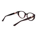 Guess Burgundy Women Glasses Frame with full-rim cat eye style, plastic material, and demo lenses for fashion-forward women.