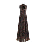 Saint Laurent Paisley long Dress SA-820916Y4K431052-IT36 | XS