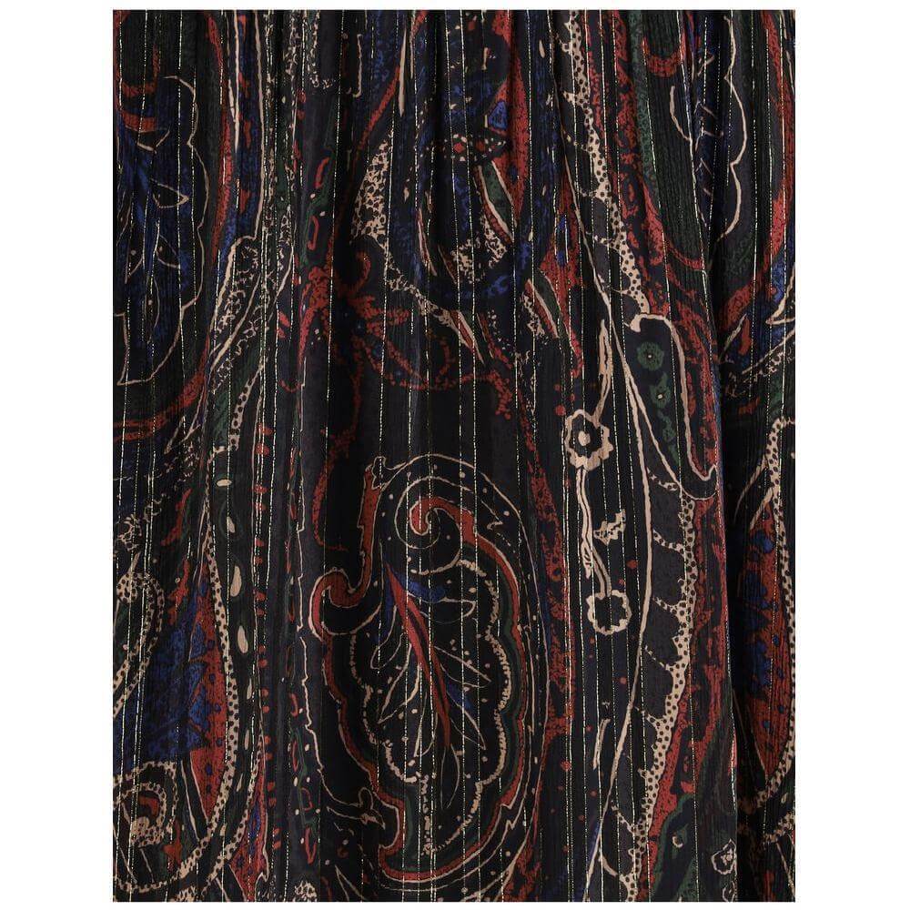 Saint Laurent Paisley long Dress SA-820916Y4K431052-IT36 | XS