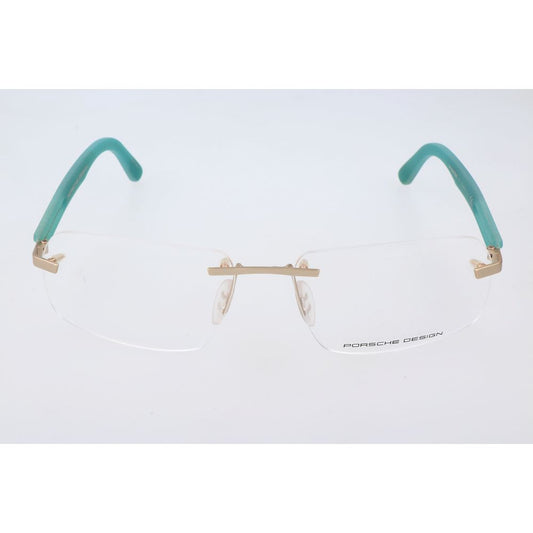 Porsche Design Bicolor Metal Frames in gold and blue, model P8233E, featuring metal construction and dimensions 60/16/135 mm.
