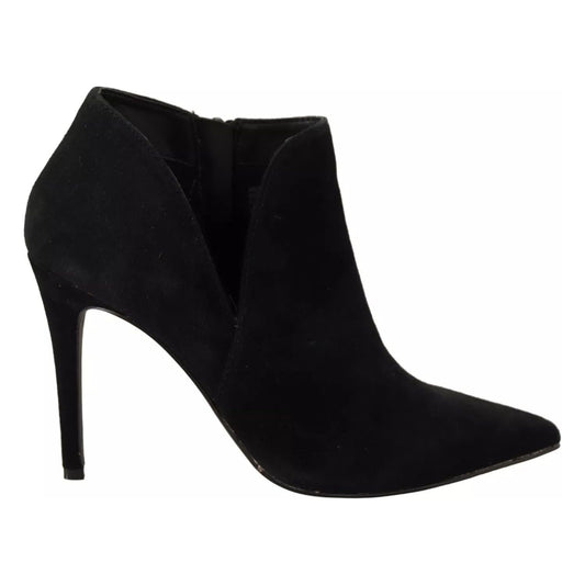 Steve Madden Black Suede Leather Stiletto Heels Boots Shoes LA9429-37