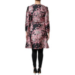 Dolce & Gabbana Pink Black Floral Brocade Trenchcoat Jacket JKT41386-38