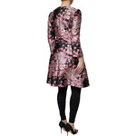 Dolce & Gabbana Pink Black Floral Brocade Trenchcoat Jacket JKT41386-38