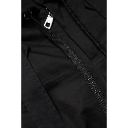 Dolce & Gabbana Black Cotton High Waist Cargo Pants