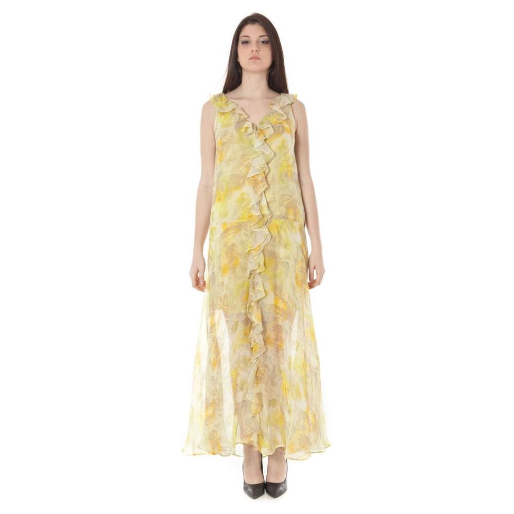 John Galliano Yellow Polyester Women Dress