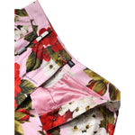 Dolce & Gabbana Pink Floral Print High Waist Hotpants Short SKI2082-36