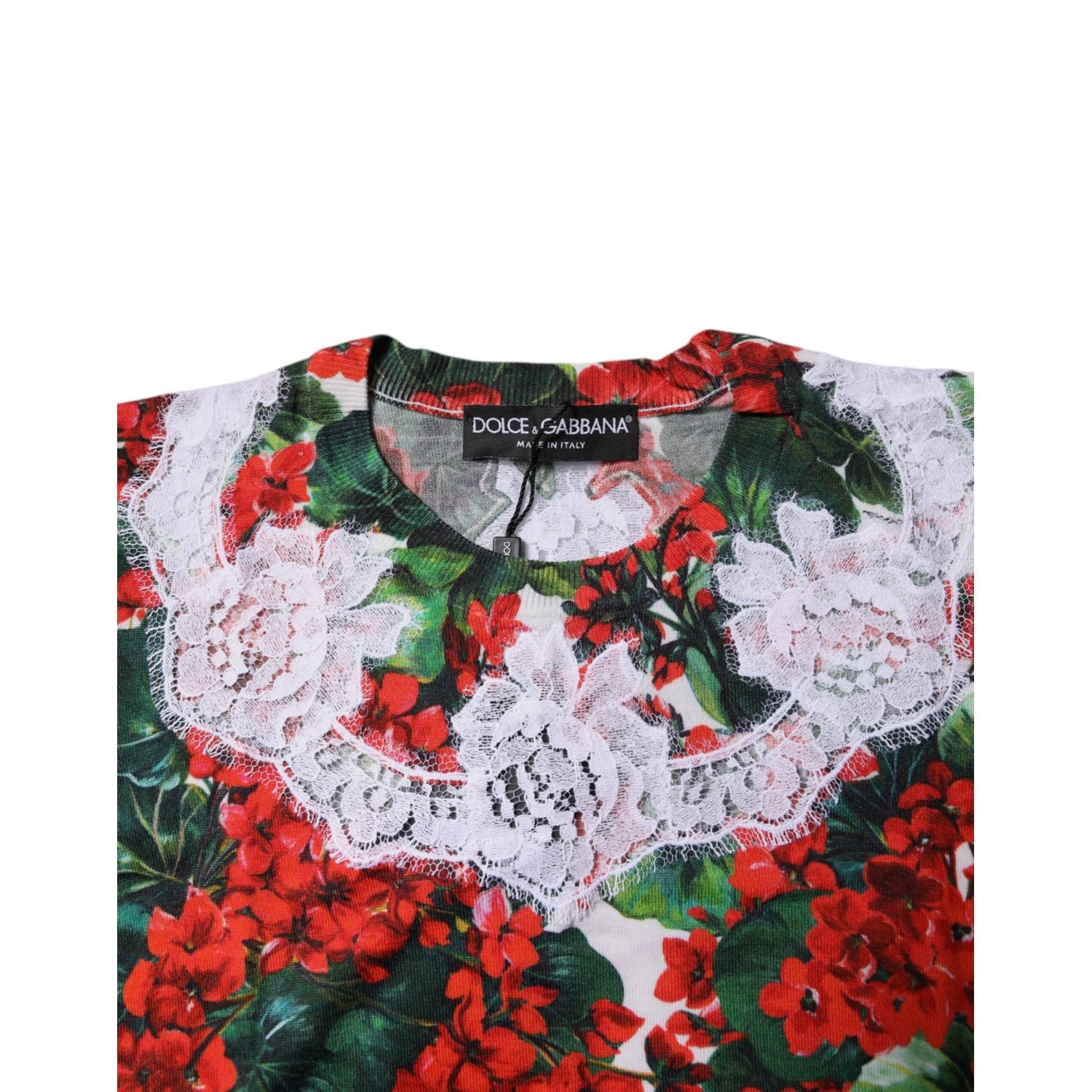 Dolce & Gabbana Multicolor Floral Lace Sleeveless Tank Top