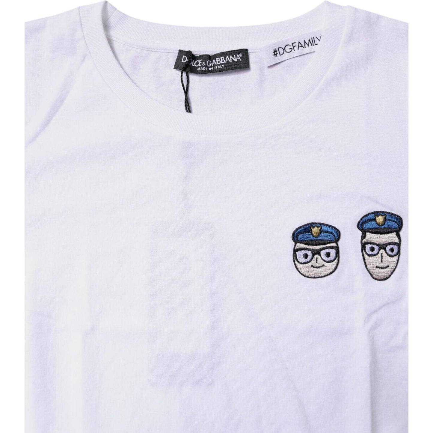 Dolce & Gabbana White #DGFamily Cotton Crew Neck T-shirt TSH87271-38