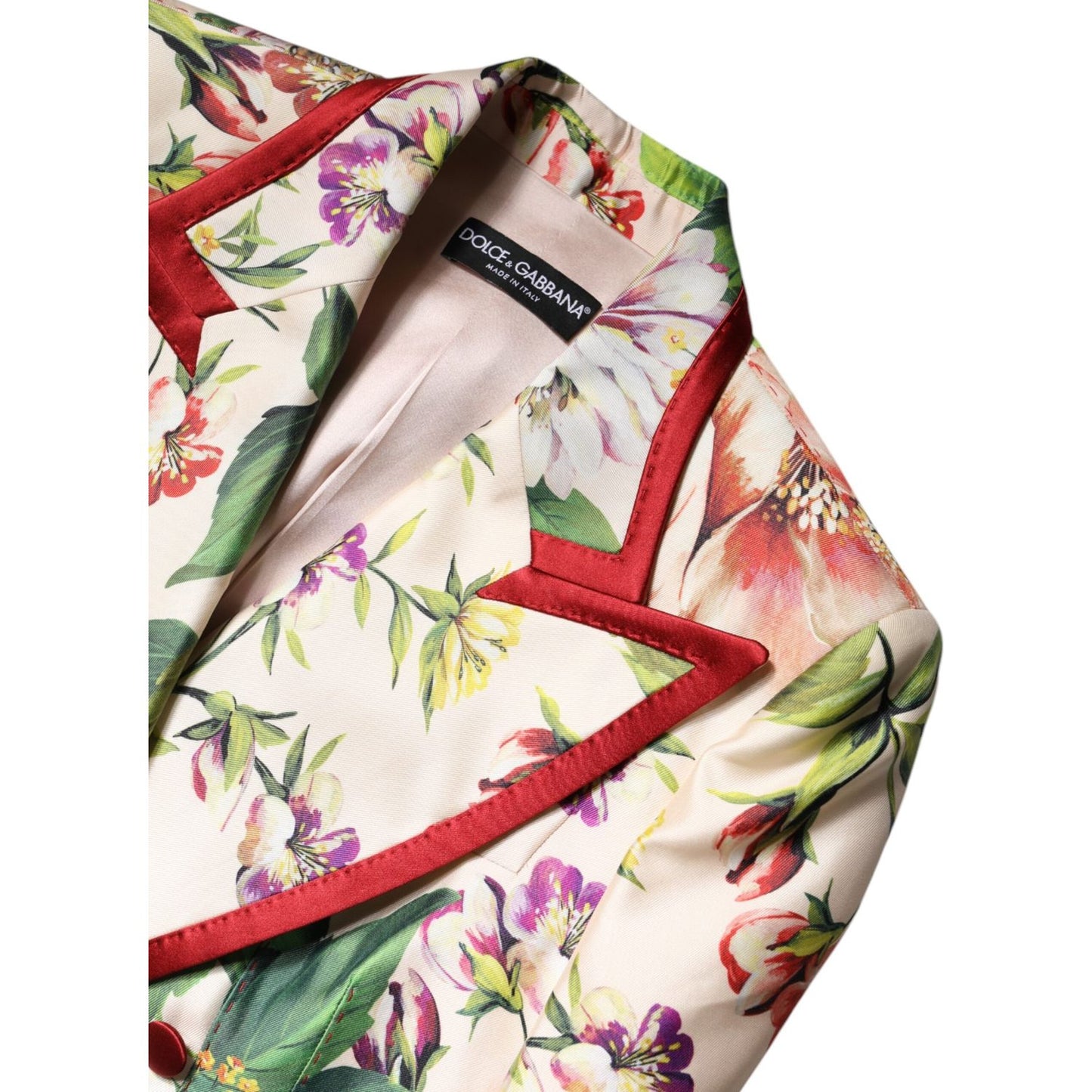 Dolce & Gabbana Multicolor Floral Double Breasted Jacket TSH90086-36