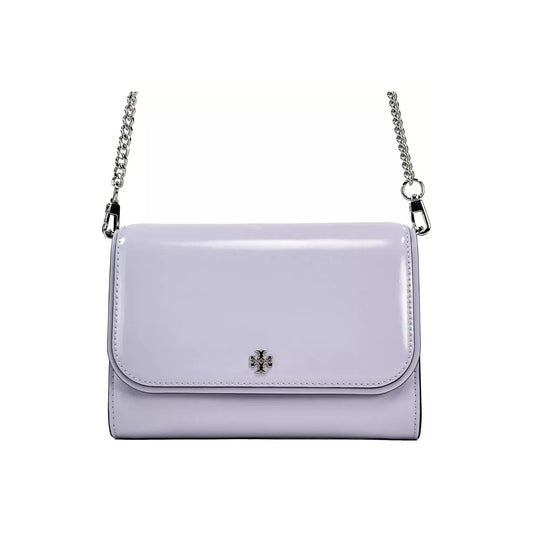 Tory Burch Patent Emerson Patent Chain Wallet Crossbody Bag 43178