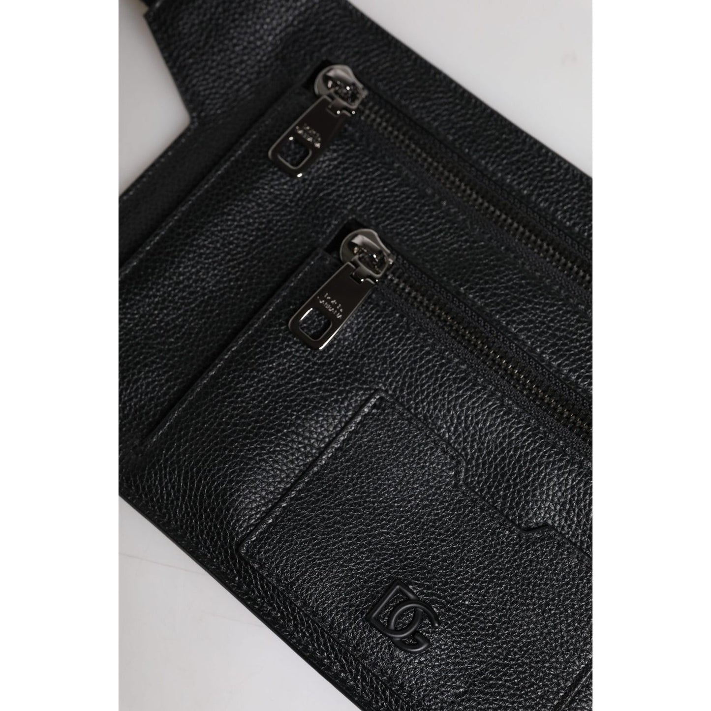 Dolce & Gabbana Black Calfskin Leather Messenger Crossbody Bag BAG4289