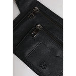 Dolce & Gabbana Black Calfskin Leather Messenger Crossbody Bag BAG4289