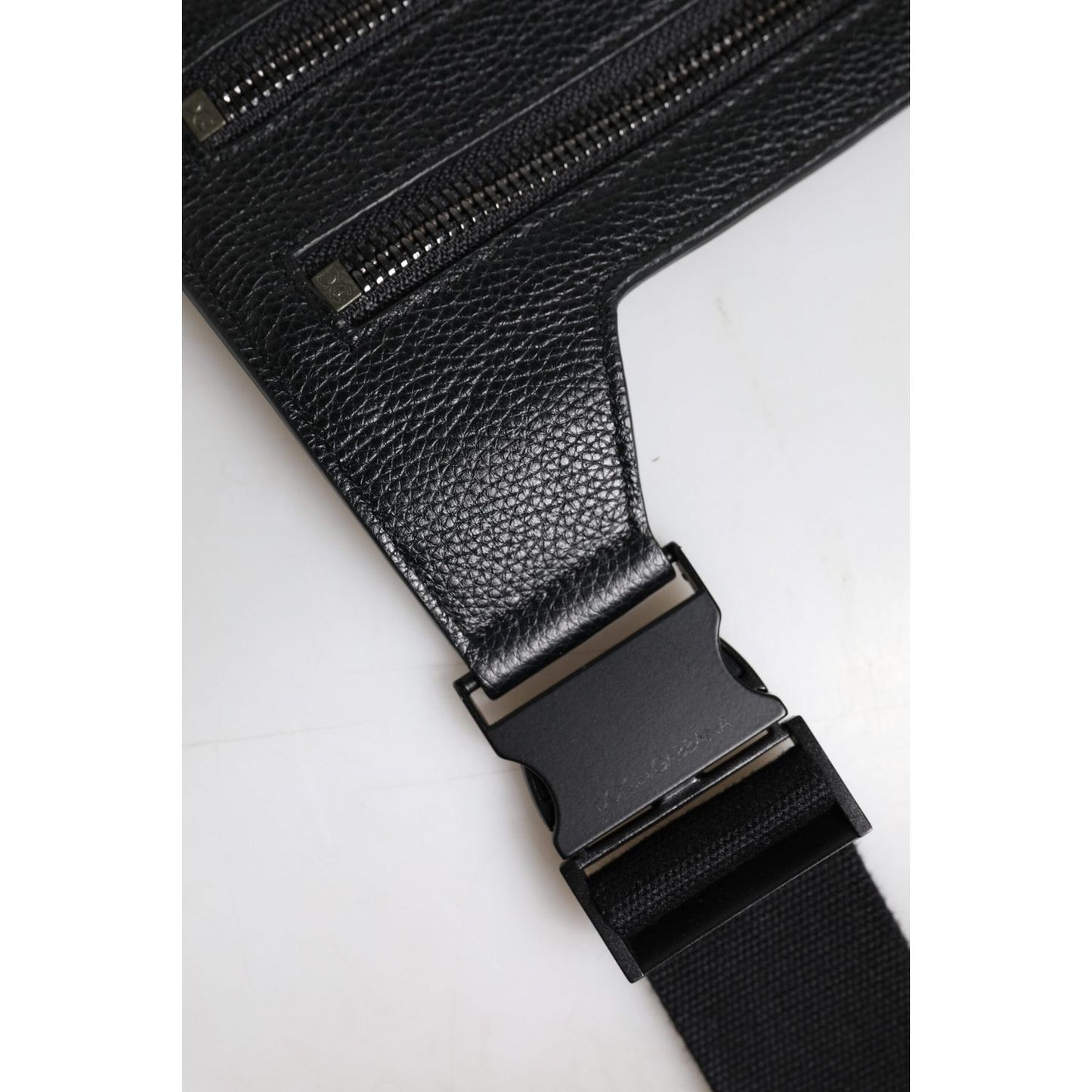 Dolce & Gabbana Black Calfskin Leather Messenger Crossbody Bag BAG4289