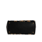 Dolce & Gabbana Black Floral Jacquard Handbag Shoulder Tote Bag BAG4367