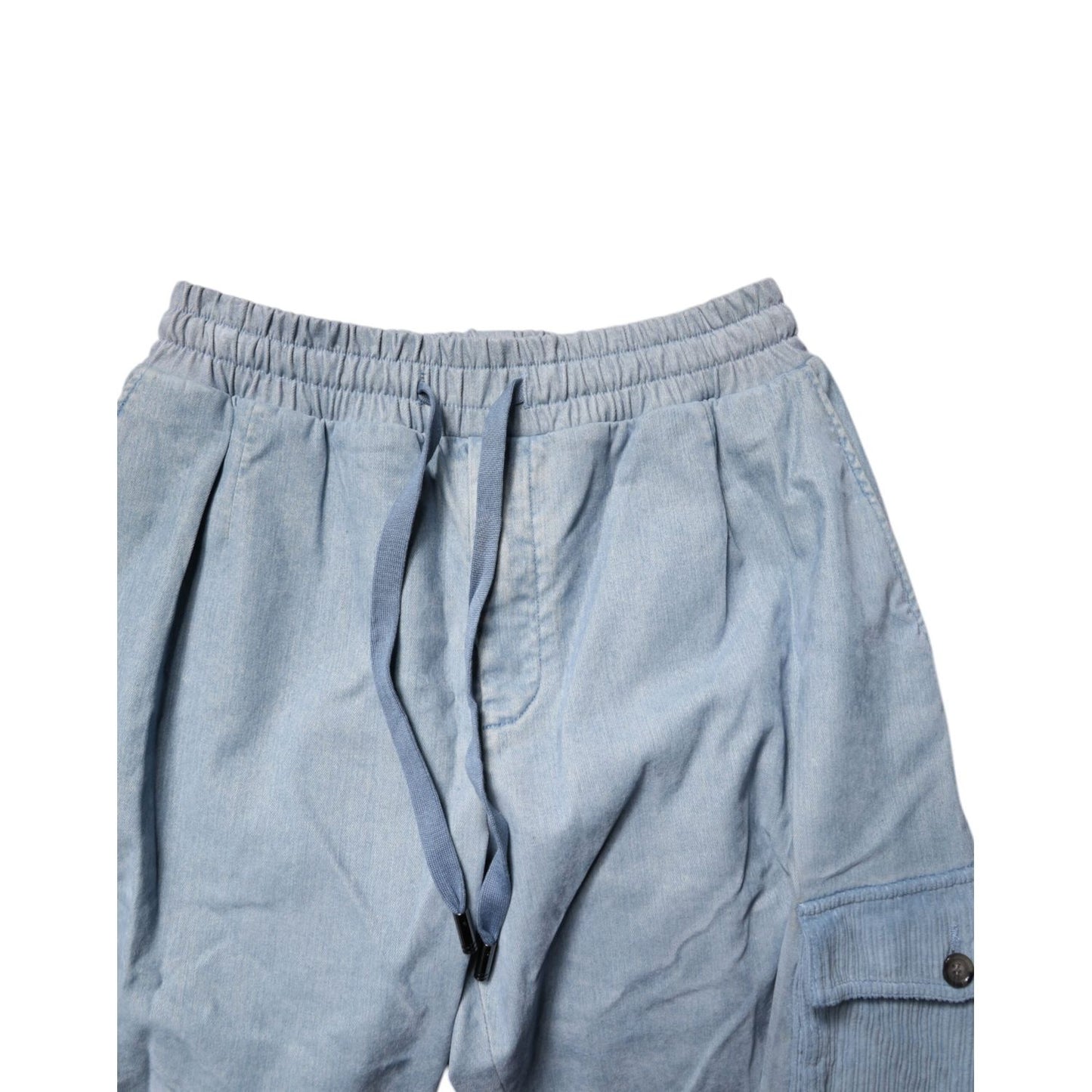 Dolce & Gabbana Light Blue Cotton Jogger Cargo Men Denim Pants