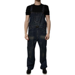 Dolce & Gabbana Dark Blue Cotton Men Jumpsuit Denim Jeans PAN75170-50