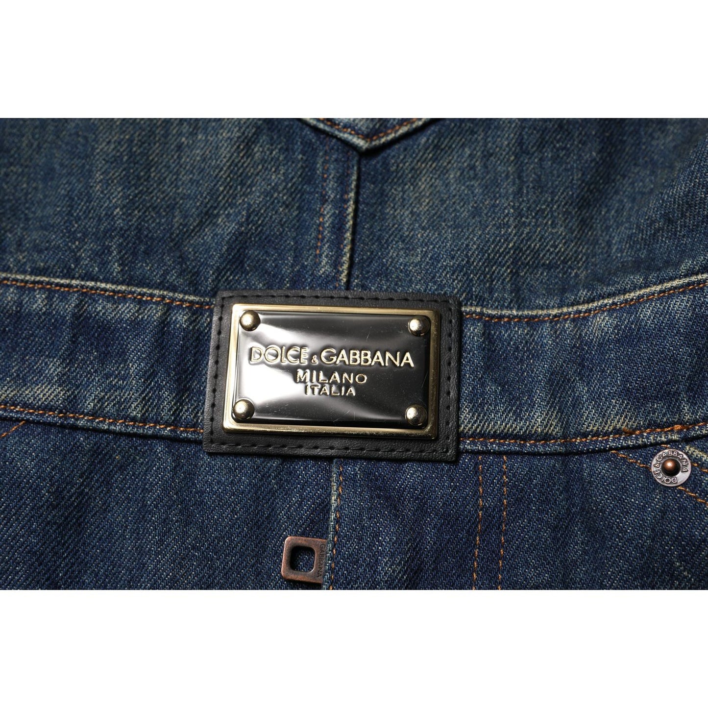 Dolce & Gabbana Dark Blue Cotton Men Jumpsuit Denim Jeans PAN75170-50