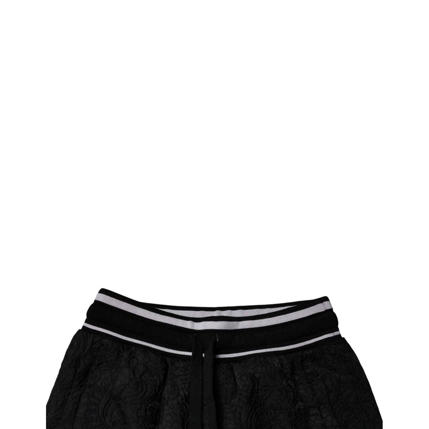 Dolce & Gabbana Black Mid Waist Jogger Men Sweatpants Pants