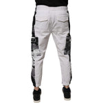 Dolce & Gabbana White Cotton Cargo Jogger Sweatpants Pants PAN75232-44