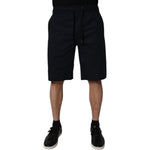 Dolce & Gabbana Black Cotton Sweatshorts Men Bermuda Shorts PAN75749-46