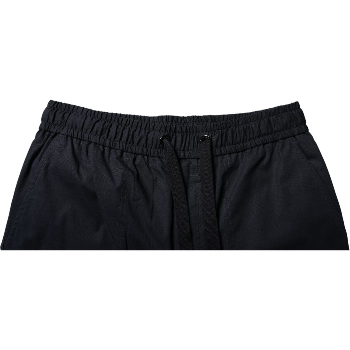 Dolce & Gabbana Black Cotton Sweatshorts Men Bermuda Shorts PAN75749-46