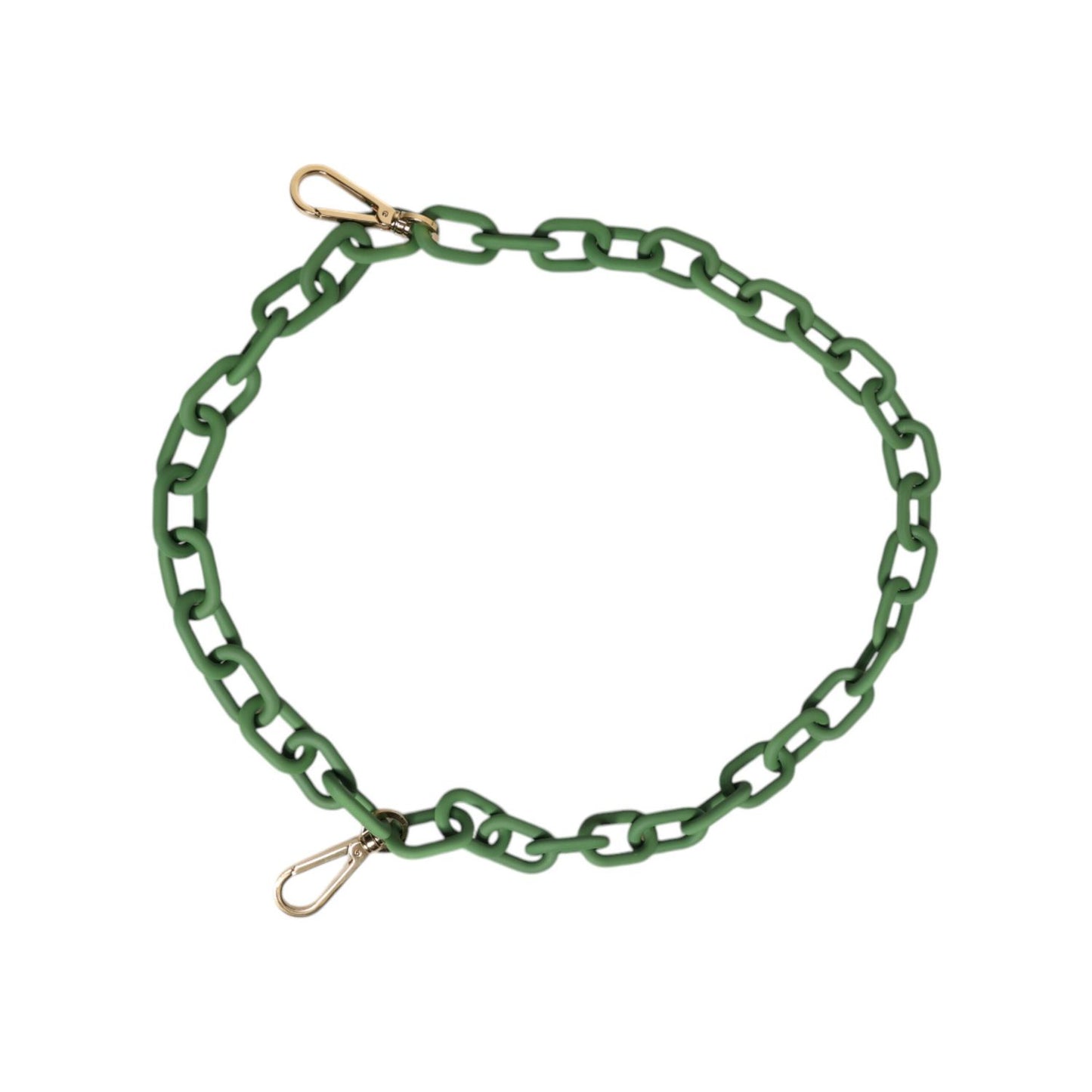 Dolce & Gabbana Green Plexy Acrylic Chunky Gold Hardware Wallet Chain