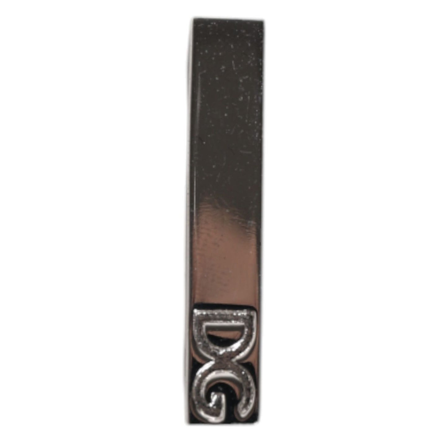 Dolce & Gabbana Silver Tone Brass Logo Branded Tie Clip Bar