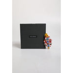 Dolce & Gabbana Multicolor Spring CARRETTO Gold Brass Crystal Hair Clip