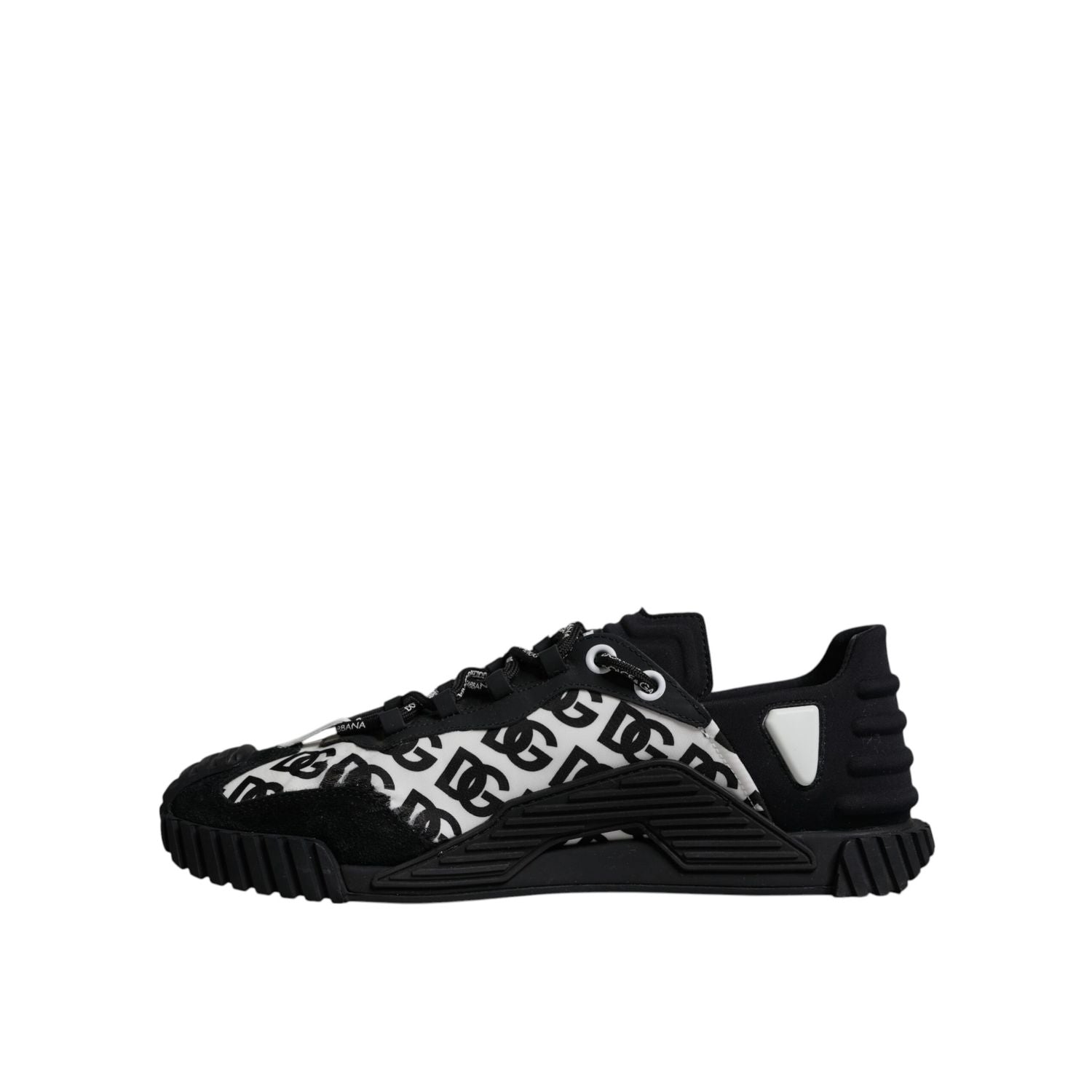 Dolce & Gabbana Black Logo Lace Up Low Top NS1 Sneakers Shoes
