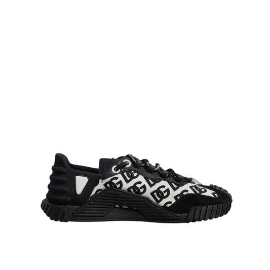 Dolce & Gabbana Black Logo Lace Up Low Top NS1 Sneakers Shoes MV7204-40