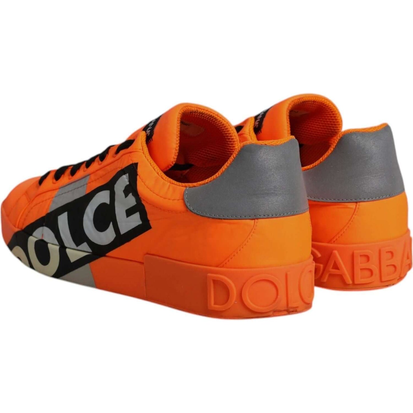 Dolce & Gabbana Orange Portofino Logo Tape Men Sneakers Shoes MV7224#1-42