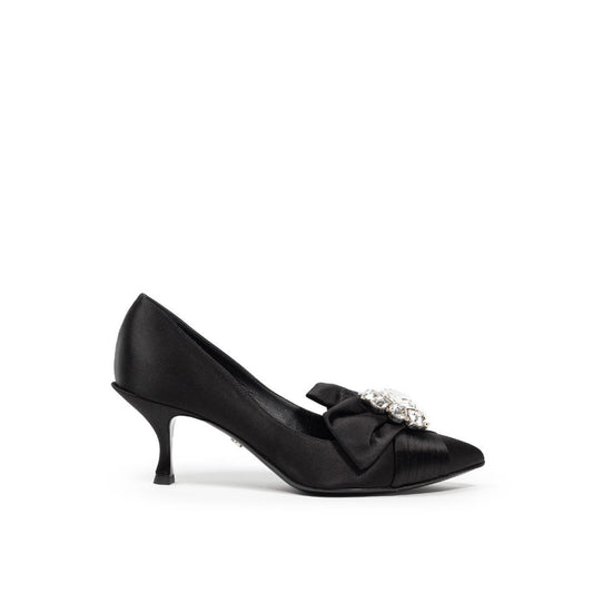 Dolce & Gabbana Black Viscose Pump DO-8221676-EU38.5/US8.5