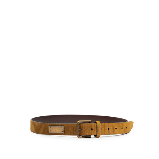 Dolce & Gabbana Brown Leather Belt DO-8229664-90 CM / 36 INCHES