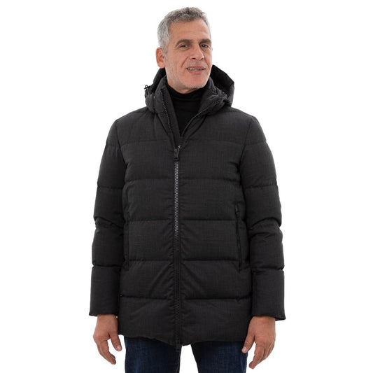 Herno Black Polyester Jackets & Coat HE-7595676-IT50 | L