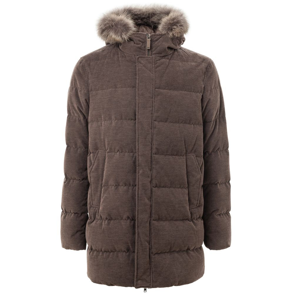 Herno Brown Cotton Jackets & Coat HE-7603664-IT50 | L