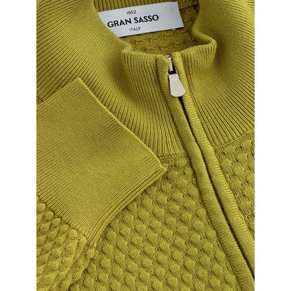 Gran Sasso Yellow Cotton Cardigan