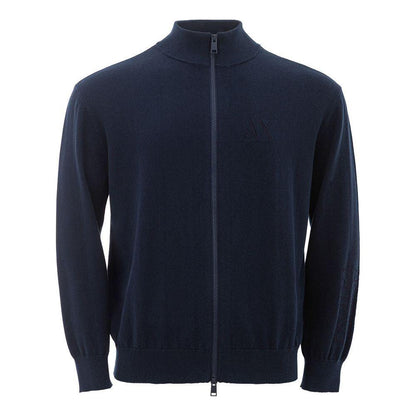 Armani Exchange Blue Cotton Sweater