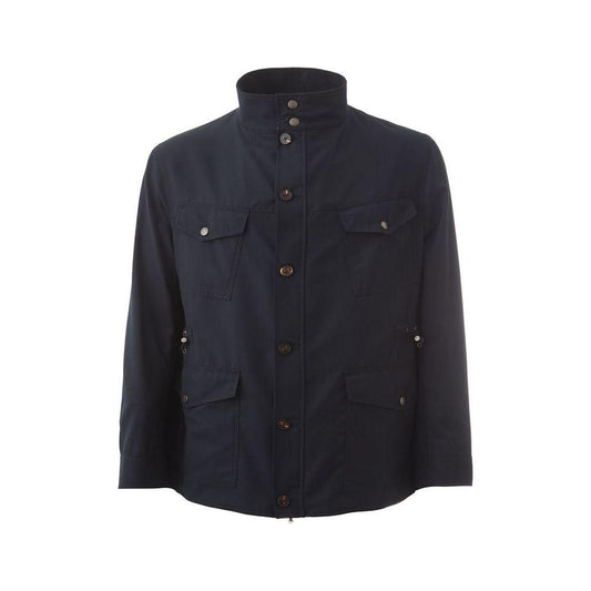 Lardini Elegant Wool Blend Men's Jacket Lardini Dark Slate Gray