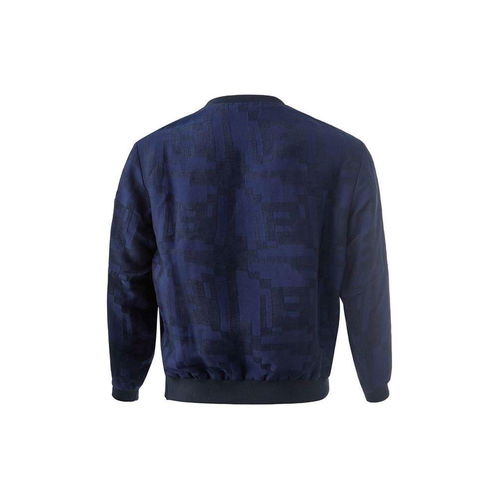 تي شيرت رجالي من امبوريو ارماني انيق من الكتان باللون الازرق