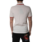 Dolce & Gabbana White Cotton Logo Collared Polo Men T-shirt TSH851966-46