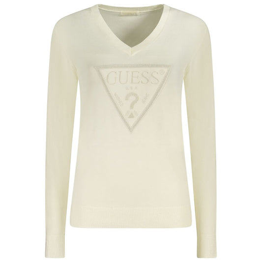Guess Jeans White Viscose Sweater GU-35551-XS