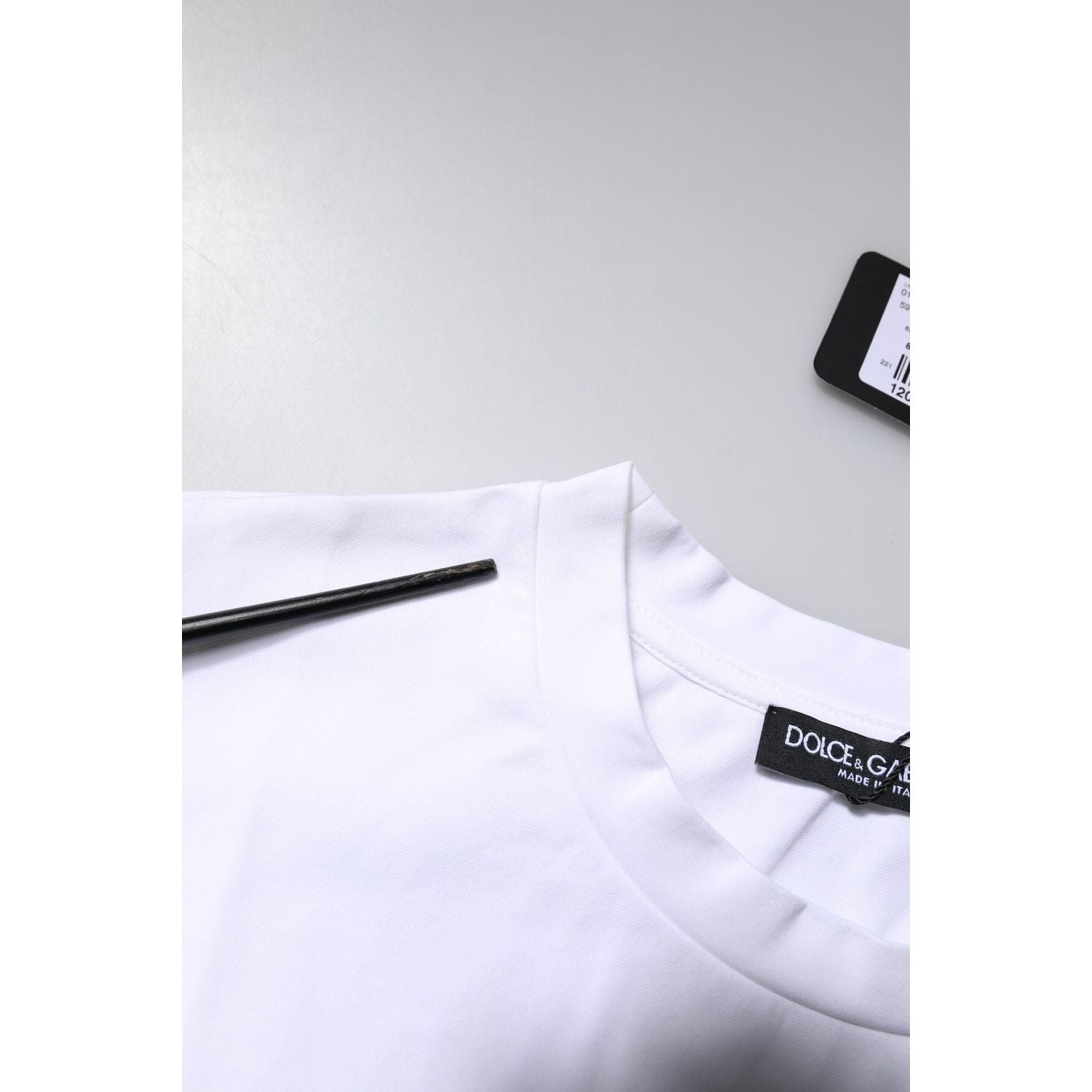 Dolce & Gabbana White Bellissima Cotton Crew Neck T-shirt