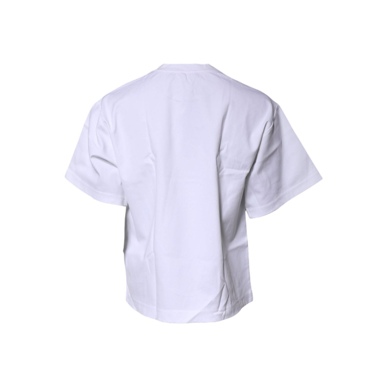 Dolce & Gabbana White Bellissima Cotton Crew Neck T-shirt