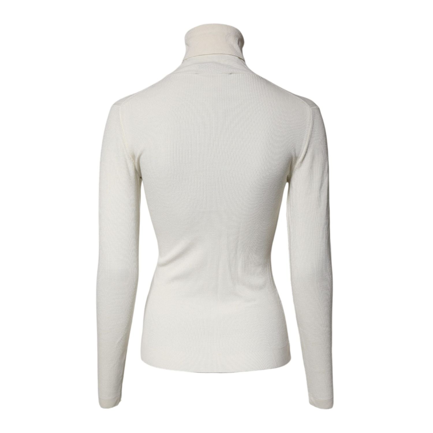 Dolce & Gabbana Cream Long Sleeves Turtleneck Slim Sweater
