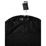 Dolce & Gabbana Black Floral Lace Long Sleeves Blouse Top
